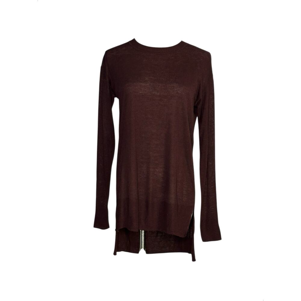 H&M brown long sleeves hi low sweater size XS